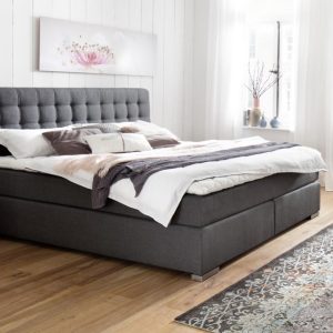 Design boxspring in antraciet. 180 x 200. Compleet